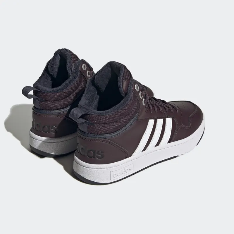 adidas Hoops 3.0 Mid Lifestyle Basketball Classic Winterschoenen Shadow Maroon / Cloud White / Legend Ink (GW6703)