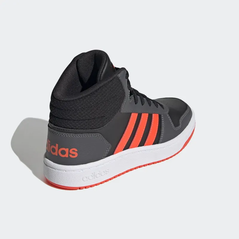 adidas Hoops 2.0 Mid Core Black / Solar Red / Grey Six (GZ7768)