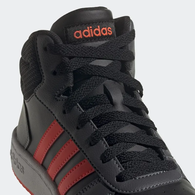 adidas Hoops 2.0 Mid Core Black / Solar Red / Grey Six (GZ7768)