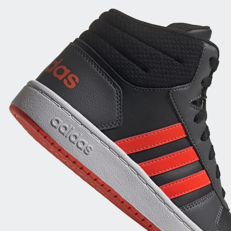 adidas Hoops 2.0 Mid Core Black / Solar Red / Grey Six (GZ7768)