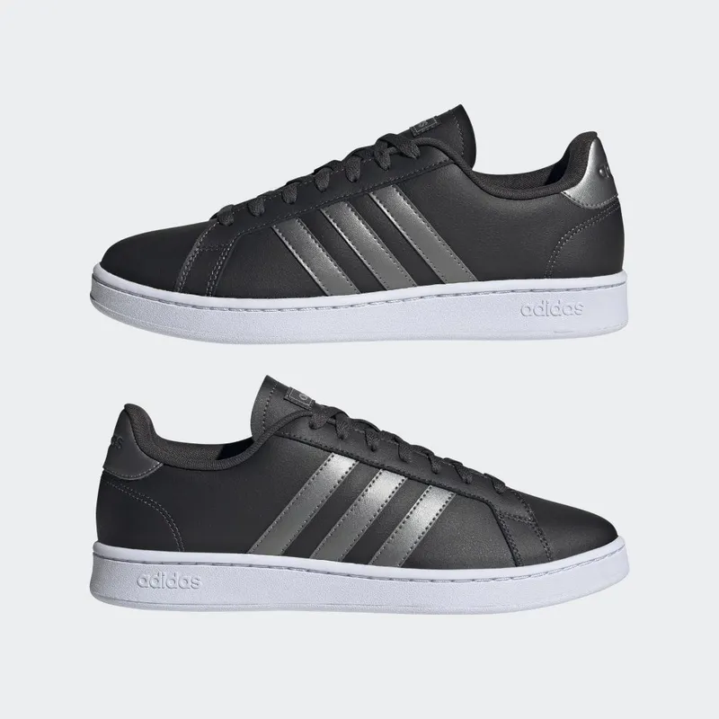 adidas Grand Court Carbon / Iron Metallic / Cloud White (H04547)