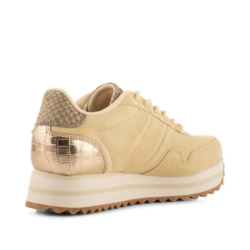 Woden Nora III Croco Heel Plateau Butter (WL1754 851)