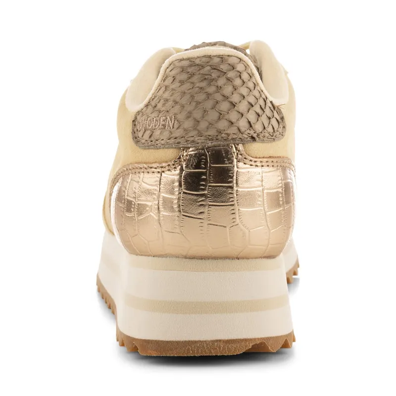 Woden Nora III Croco Heel Plateau Butter (WL1754 851)