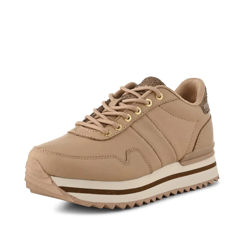 Woden Nora III Full Leather Plateau Coffee Cream (WL1755 852)