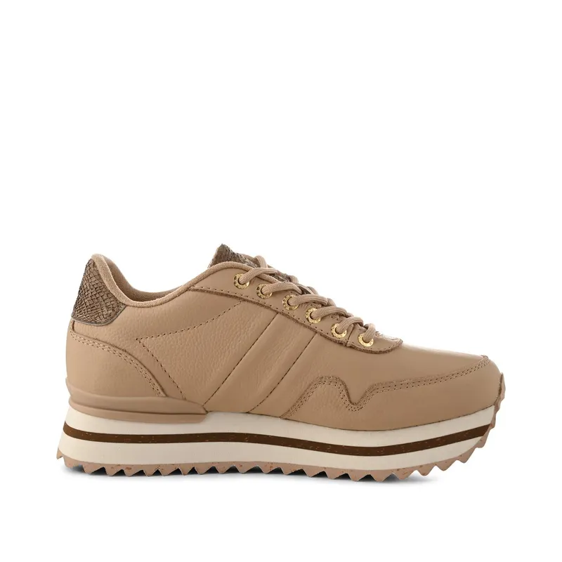 Woden Nora III Full Leather Plateau Coffee Cream (WL1755 852)