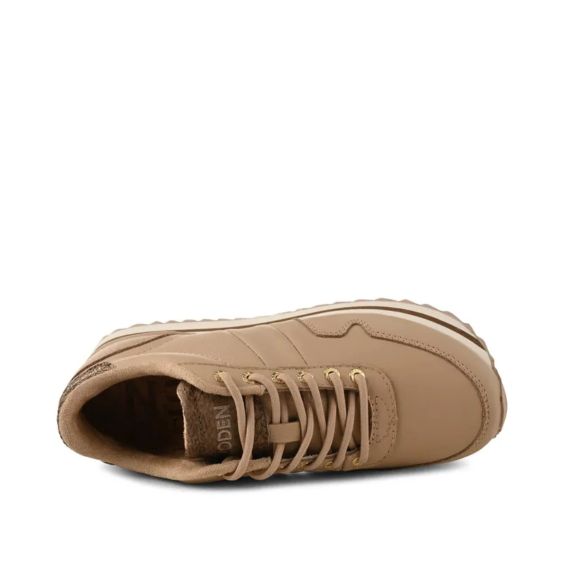 Woden Nora III Full Leather Plateau Coffee Cream (WL1755 852)
