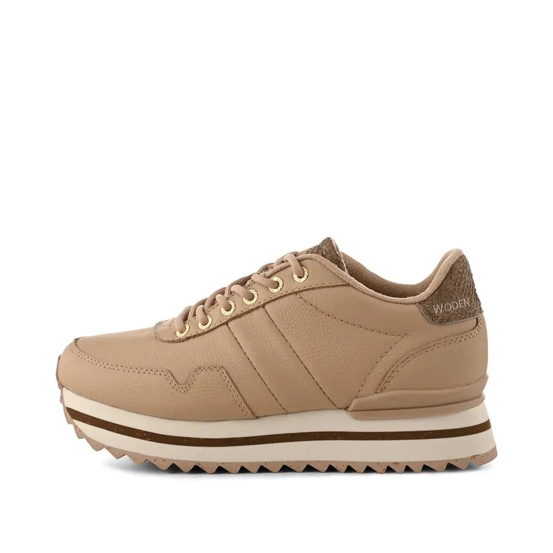Woden Nora III Full Leather Plateau Coffee Cream (WL1755 852)