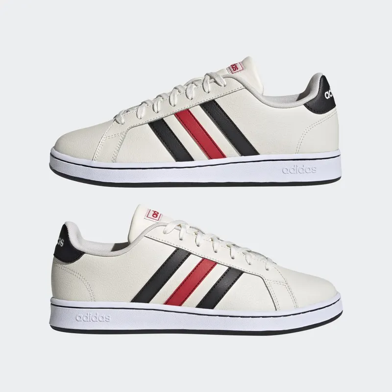 adidas Grand Court Chalk White / Core Black / Scarlet (FY8196)