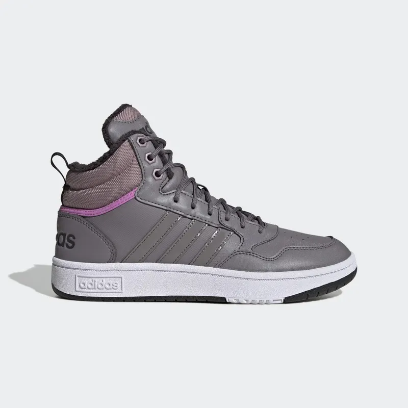 adidas Hoops 3.0 Mid Lifestyle Basketball Classic Winterschoenen Trace Grey / Trace Grey / Purple (GZ6682)