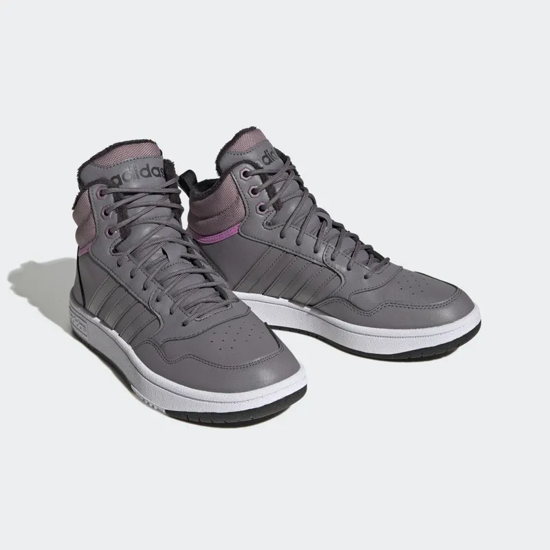 adidas Hoops 3.0 Mid Lifestyle Basketball Classic Winterschoenen Trace Grey / Trace Grey / Purple (GZ6682)