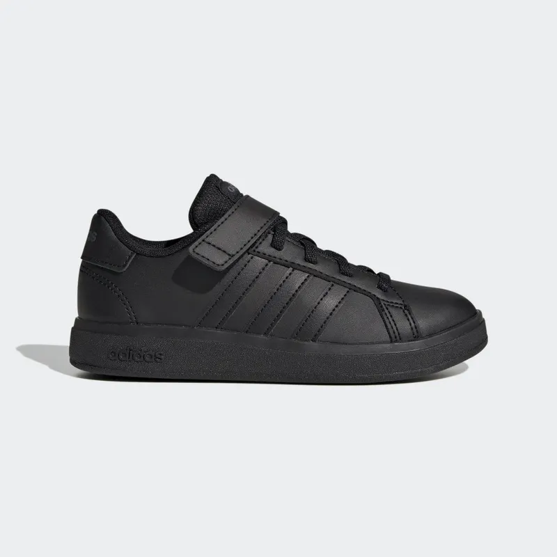 adidas Grand Court Lifestyle Court Elastic Lace and Top Strap Core Black / Core Black / Grey Six (FZ6161)