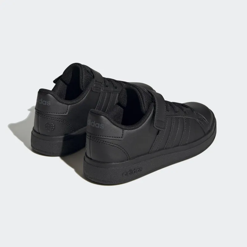 adidas Grand Court Lifestyle Court Elastic Lace and Top Strap Core Black / Core Black / Grey Six (FZ6161)