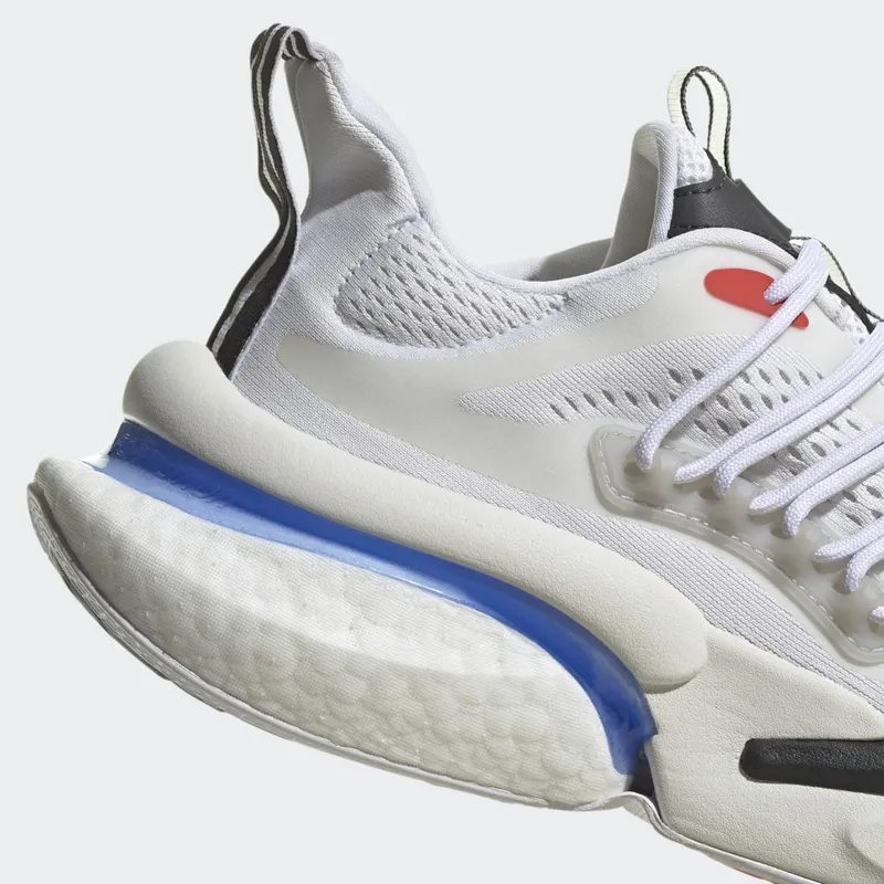 adidas Alphaboost V1 Sustainable BOOST Lifestyle Hardloopschoenen Cloud White / Blue Fusion / Bright Red (HP2757)
