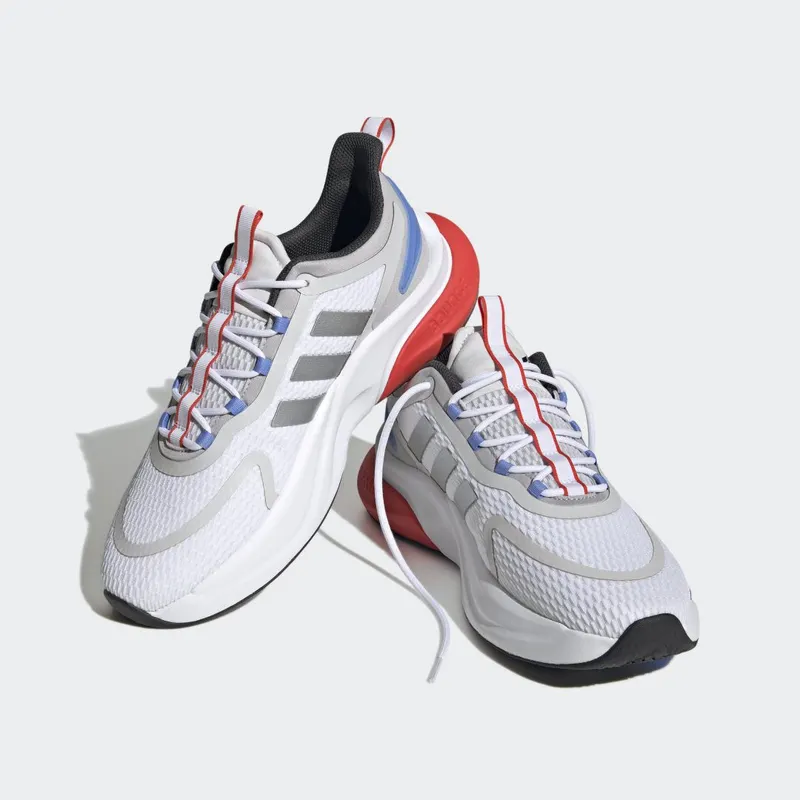 adidas Alphabounce+ Sustainable Bounce Lifestyle Hardloopschoenen Cloud White / Silver Metallic / Blue Fusion (HP6139)