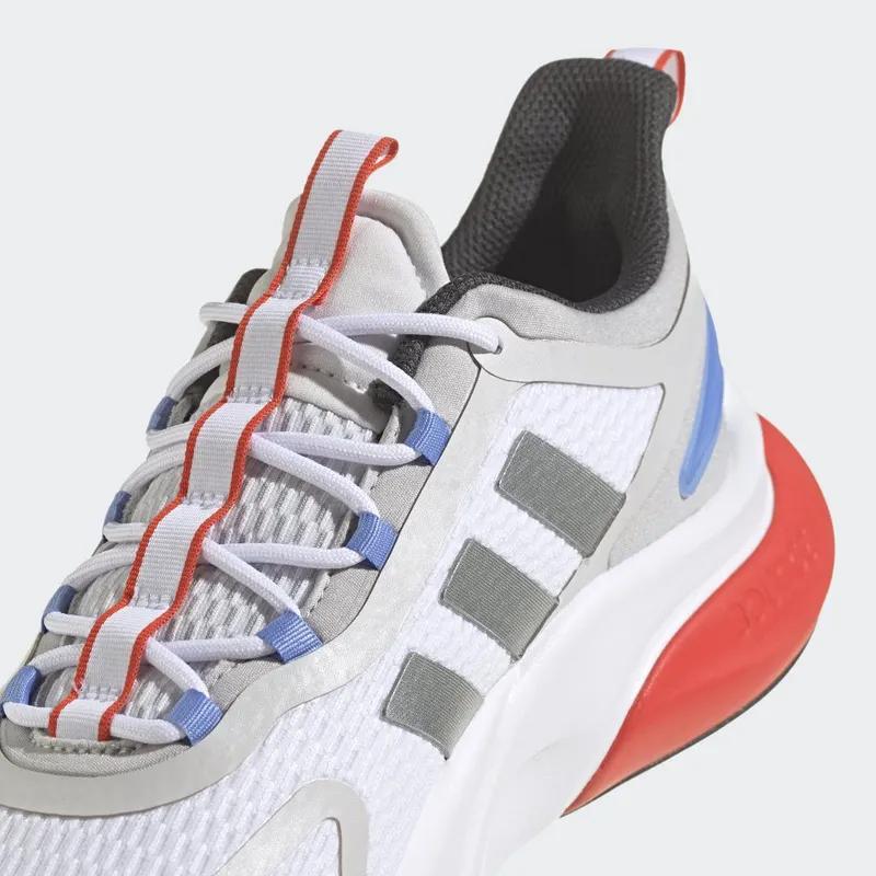 adidas Alphabounce+ Sustainable Bounce Lifestyle Hardloopschoenen Cloud White / Silver Metallic / Blue Fusion (HP6139)