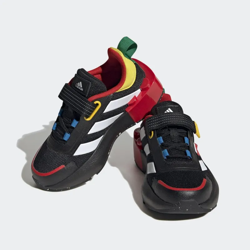 adidas adidas x LEGOÂ® Tech RNR Lifestyle met Elastische Veters en Klittenband Core Black / Cloud White / Red (HP5877)