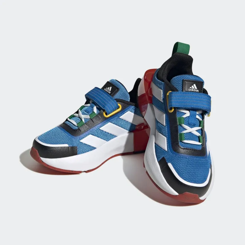 adidas adidas x LEGOÂ® Tech RNR Lifestyle met Elastische Veters en Klittenband Shock Blue / Cloud White / Red (HP5879)