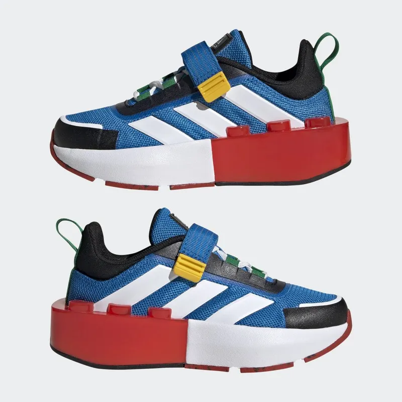 adidas adidas x LEGOÂ® Tech RNR Lifestyle met Elastische Veters en Klittenband Shock Blue / Cloud White / Red (HP5879)