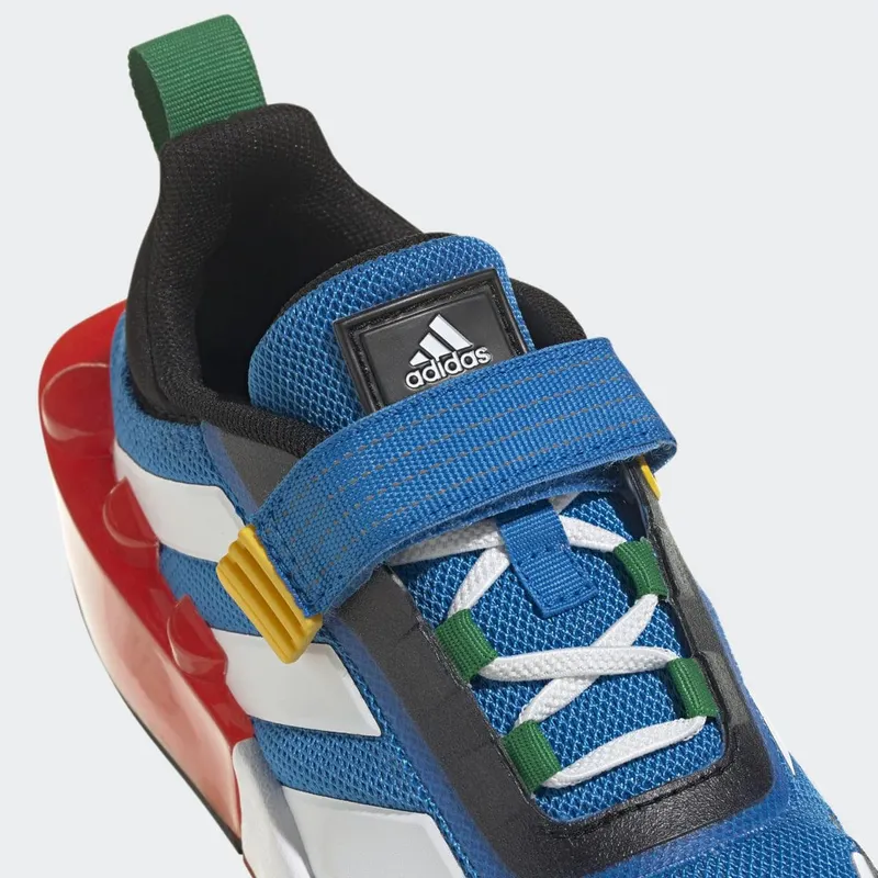 adidas adidas x LEGOÂ® Tech RNR Lifestyle met Elastische Veters en Klittenband Shock Blue / Cloud White / Red (HP5879)
