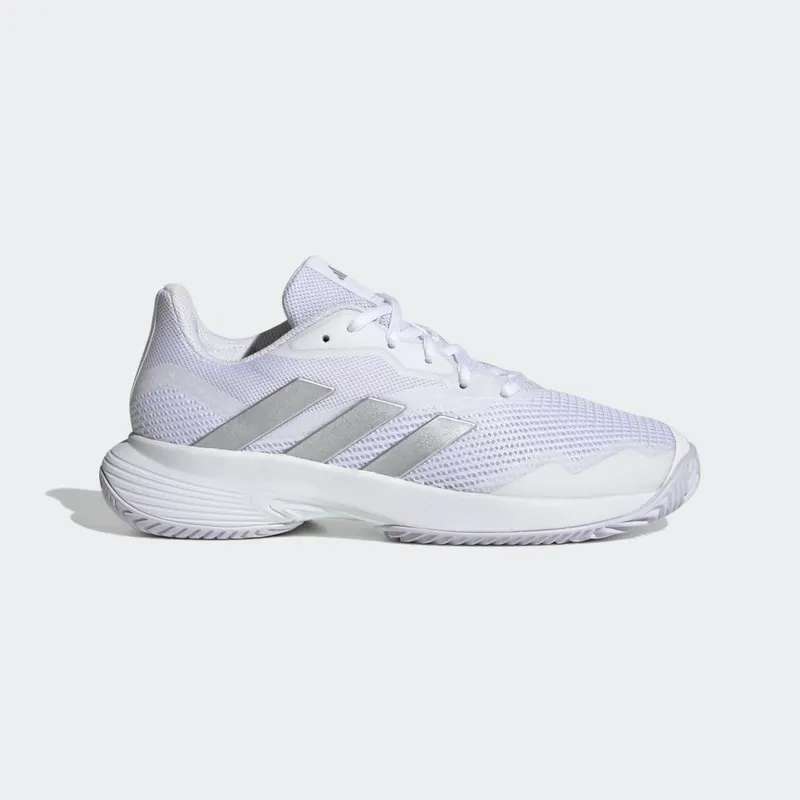 adidas Courtjam Control Tennisschoenen Cloud White / Silver Metallic / Cloud White (HQ8473)