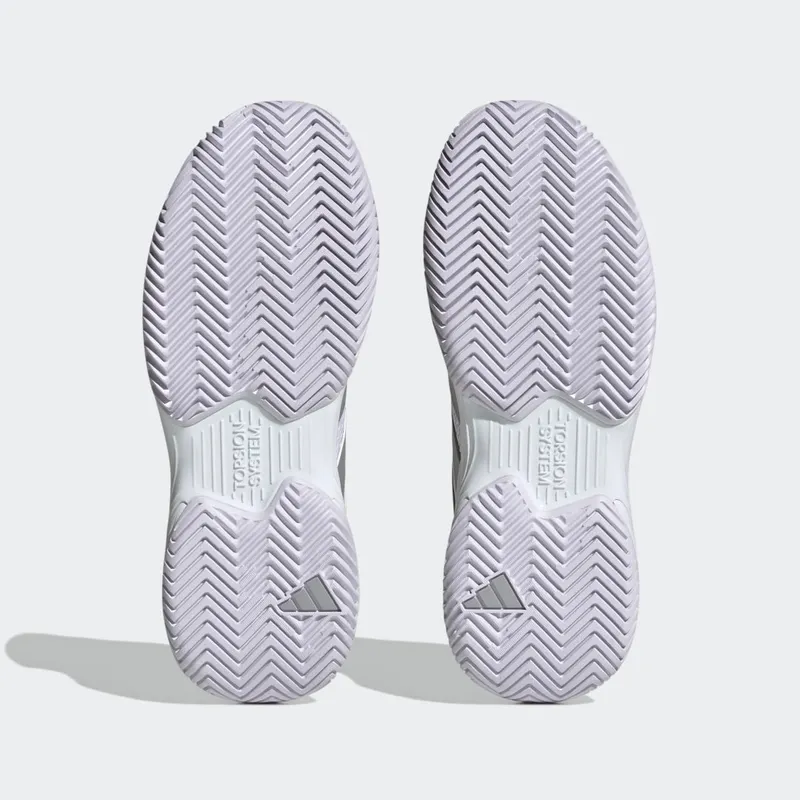 adidas Courtjam Control Tennisschoenen Cloud White / Silver Metallic / Cloud White (HQ8473)
