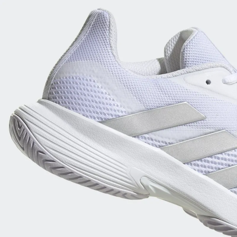 adidas Courtjam Control Tennisschoenen Cloud White / Silver Metallic / Cloud White (HQ8473)