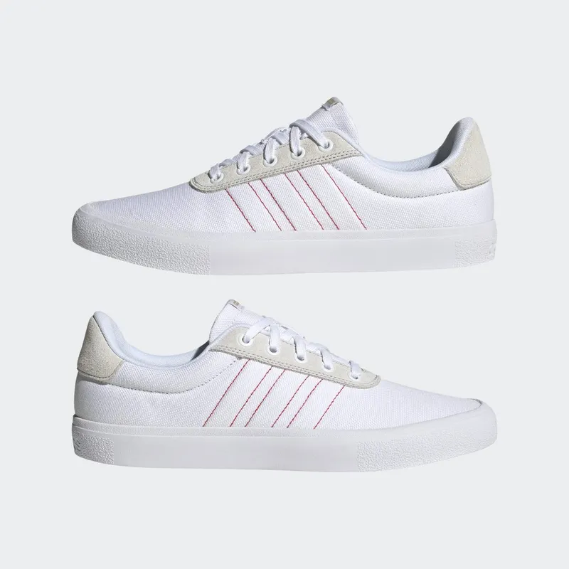 adidas Vulc Raid3r Lifestyle Skateboarding 3-Stripes Cloud White / Better Scarlet / Matte Gold (H06281)