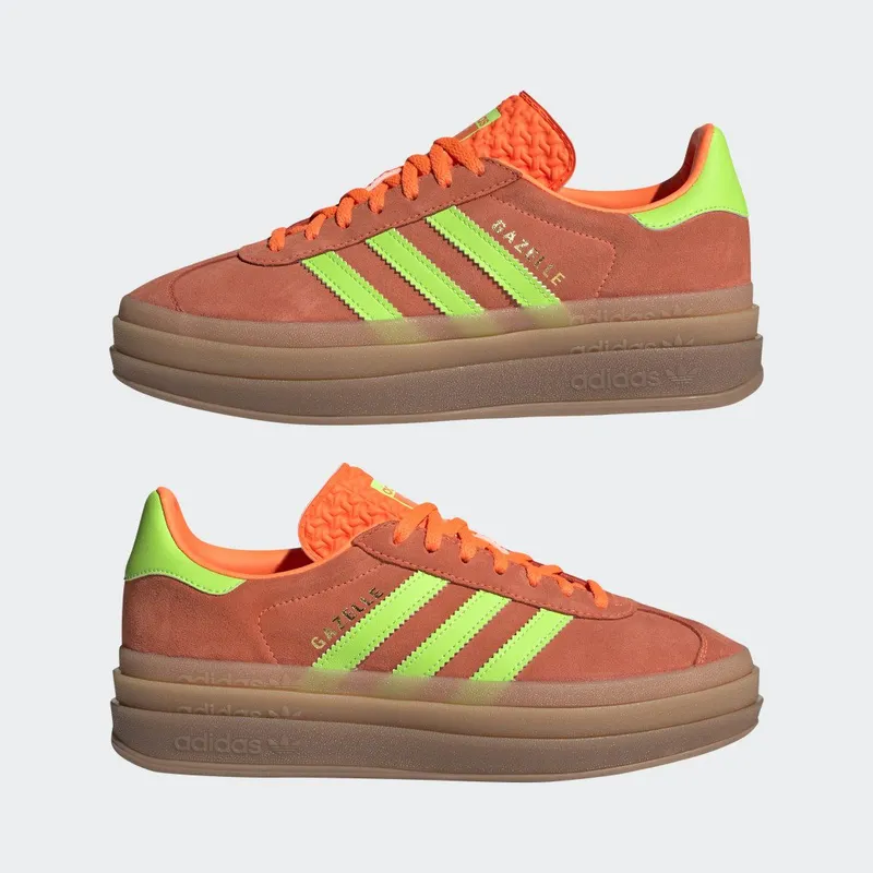 adidas Gazelle Bold Solar Orange / Solar Green / Gum M2 (H06126)