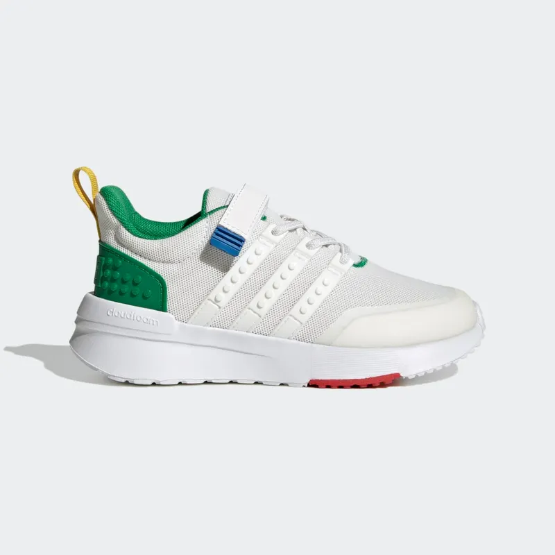 adidas adidas x LEGO® Racer TR21 met Elastische Veters en Klittenband Core White / Core White / Green (HQ1315)