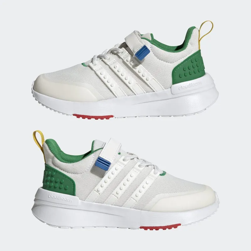 adidas adidas x LEGO® Racer TR21 met Elastische Veters en Klittenband Core White / Core White / Green (HQ1315)