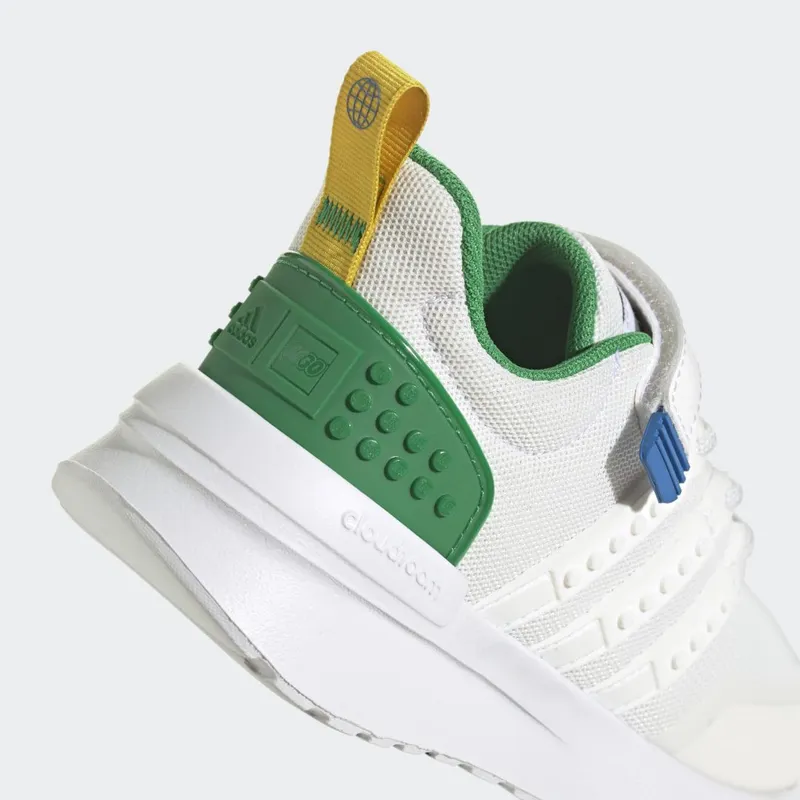adidas adidas x LEGO® Racer TR21 met Elastische Veters en Klittenband Core White / Core White / Green (HQ1315)