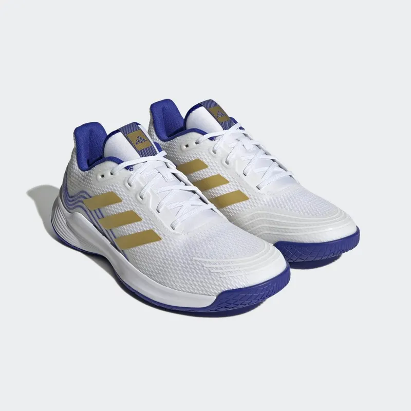 adidas Novaflight Volleybalschoenen Cloud White / Matte Gold / Lucid Blue (HQ3514)
