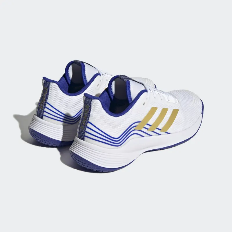 adidas Novaflight Volleybalschoenen Cloud White / Matte Gold / Lucid Blue (HQ3514)