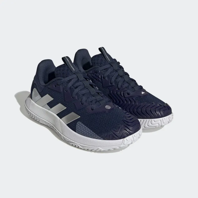 adidas SoleMatch Control Tennisschoenen Team Navy Blue 2 / Matte Silver / Cloud White (HQ8440)