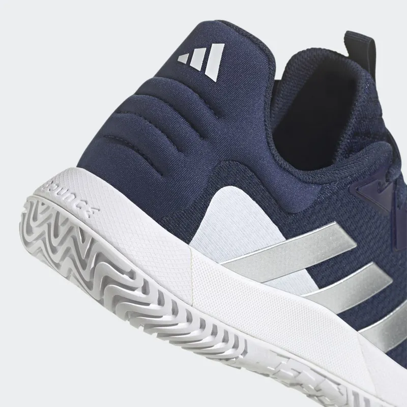 adidas SoleMatch Control Tennisschoenen Team Navy Blue 2 / Matte Silver / Cloud White (HQ8440)