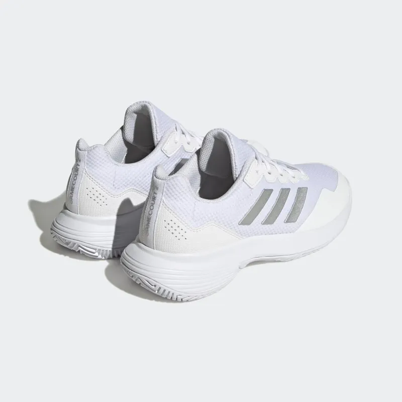 adidas Gamecourt 2.0 Tennisschoenen Cloud White / Silver Metallic / Cloud White (HQ8476)