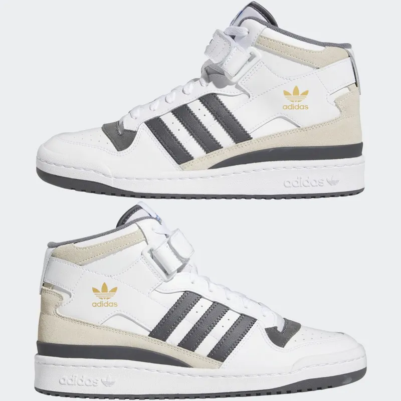 adidas Forum Mid Cloud White / Grey Five / Gold Metallic (GW4371)