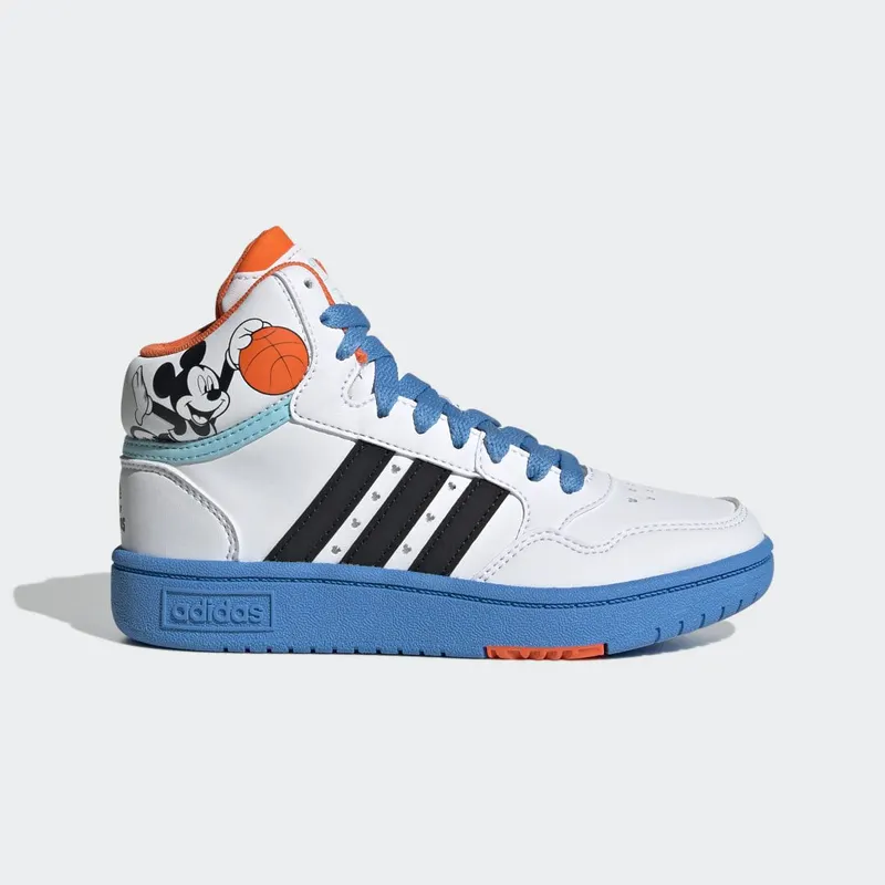 adidas Mickey Mid Hoops Cloud White / Core Black / Pulse Blue (GY6634)