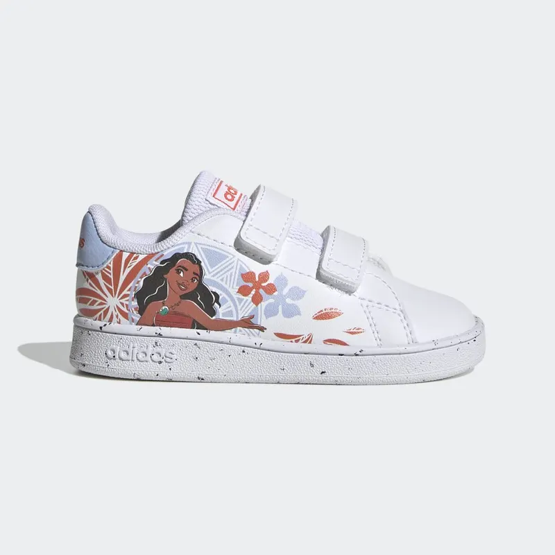 adidas adidas x Disney Advantage Moana met Klittenband Cloud White / Blue Dawn / Semi Impact Orange (GZ9467)