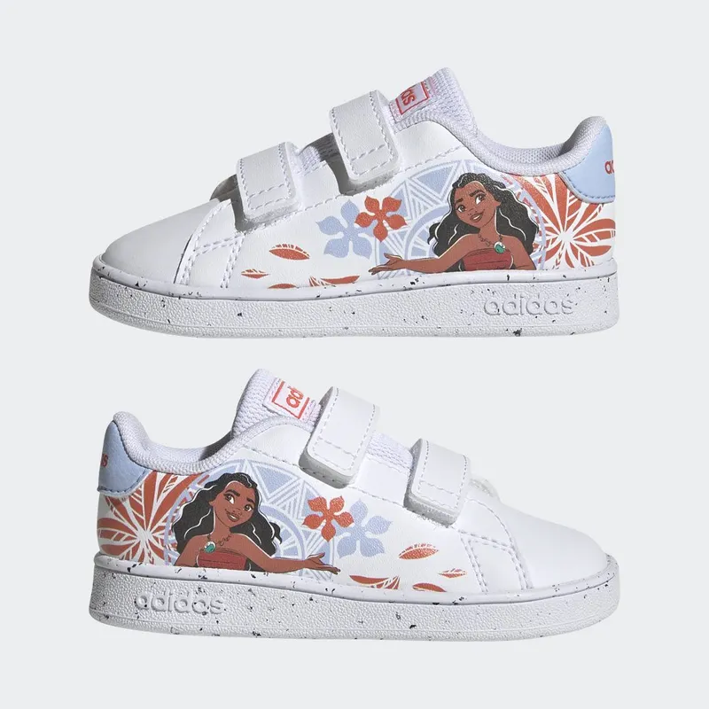 adidas adidas x Disney Advantage Moana met Klittenband Cloud White / Blue Dawn / Semi Impact Orange (GZ9467)
