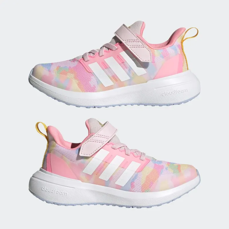 adidas Fortarun 2.0 Cloudfoam Sport Running met Elastische Veters en Klittenband Clear Pink / Cloud White / Blue Dawn (GZ9752)