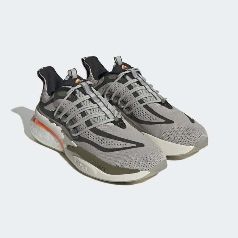 adidas Alphaboost V1 Sustainable BOOST Lifestyle Hardloopschoenen Metal Grey / Screaming Orange / Olive Strata (HP2763)