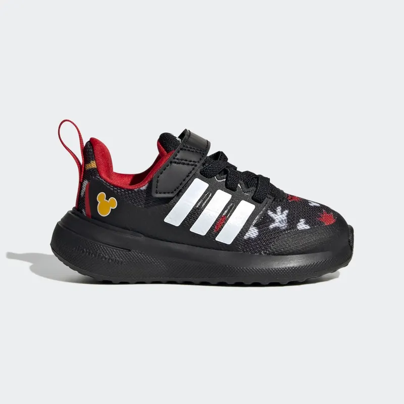 adidas adidas x Disney FortaRun 2.0 Mickey Cloudfoam Sport Running met Elastische Veters en Klittenband Core Black / Bold Gold / Better Scarlet (HP8994)