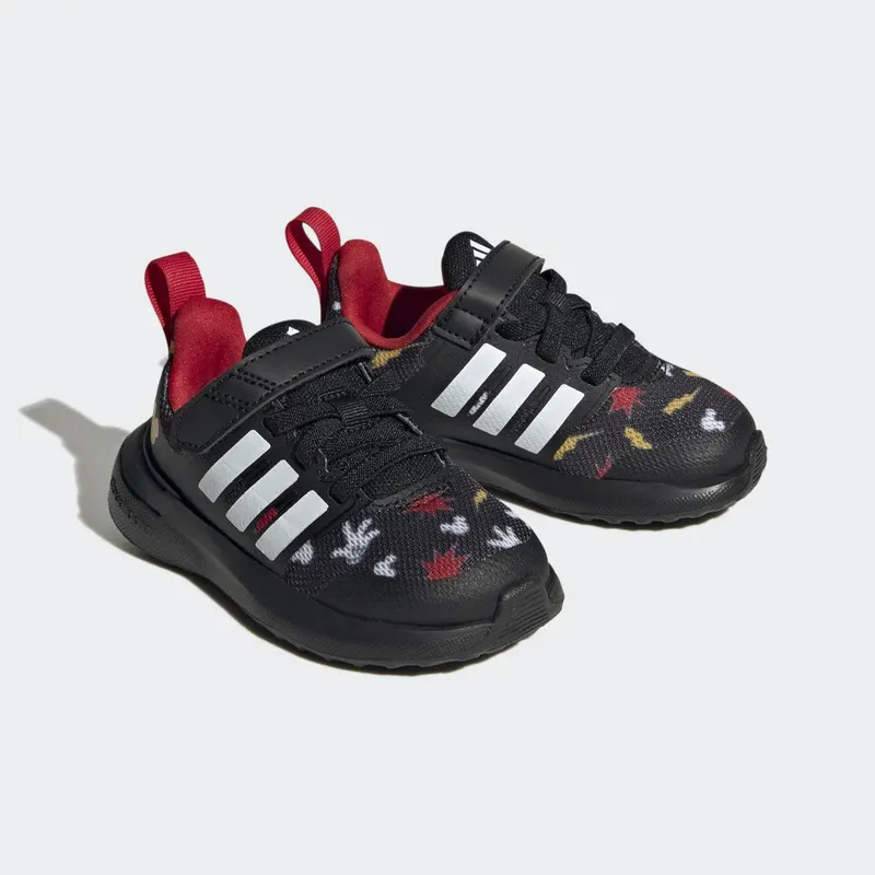 adidas adidas x Disney FortaRun 2.0 Mickey Cloudfoam Sport Running met Elastische Veters en Klittenband Core Black / Bold Gold / Better Scarlet (HP8994)
