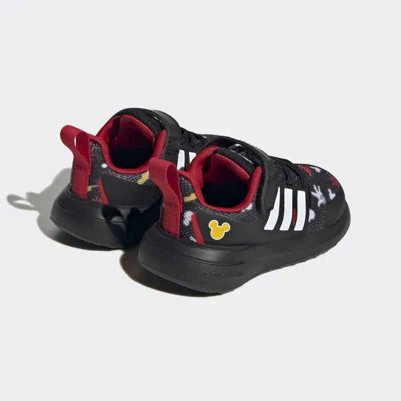 adidas adidas x Disney FortaRun 2.0 Mickey Cloudfoam Sport Running met Elastische Veters en Klittenband Core Black / Bold Gold / Better Scarlet (HP8994)