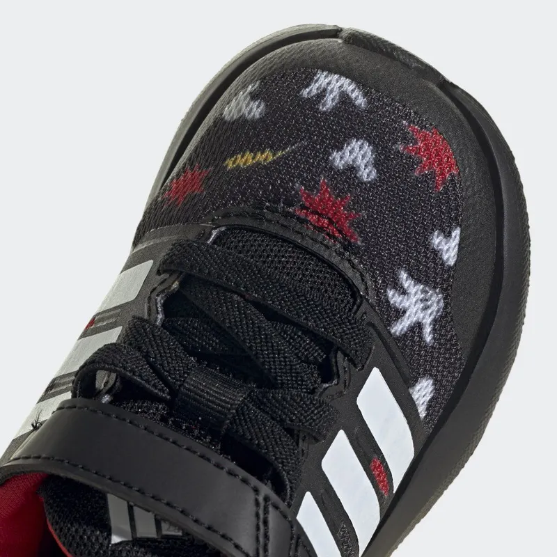 adidas adidas x Disney FortaRun 2.0 Mickey Cloudfoam Sport Running met Elastische Veters en Klittenband Core Black / Bold Gold / Better Scarlet (HP8994)