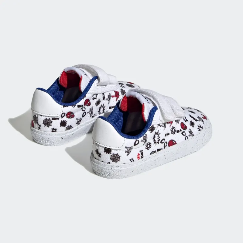 adidas adidas x Marvel VULCRAID3R Spider-Man Lifestyle Skateboarding met Klittenband Cloud White / Cloud White / Better Scarlet (HP7752)