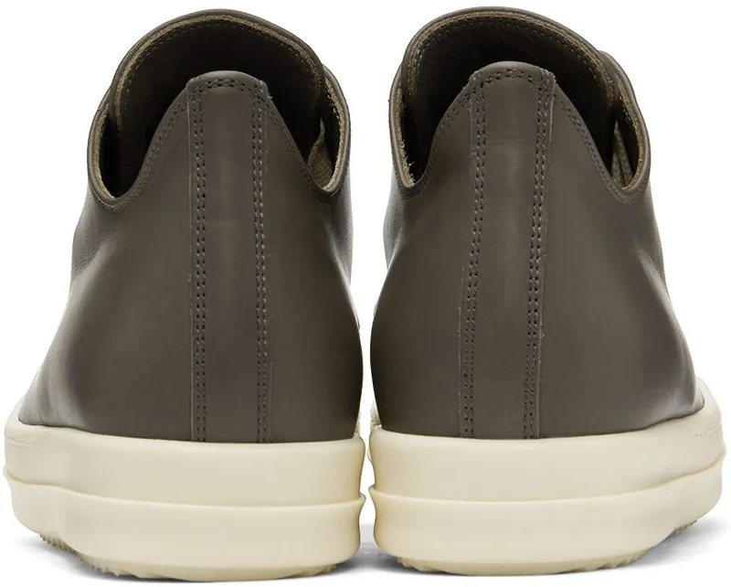 Rick Owens Gray Full Grain Low Sneakers (RP02B6891 LCG)