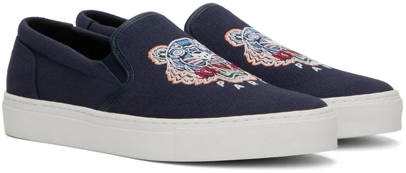 Kenzo Navy Kenzo Paris Tiger K-Skate Sneakers (FC55SN100F71)
