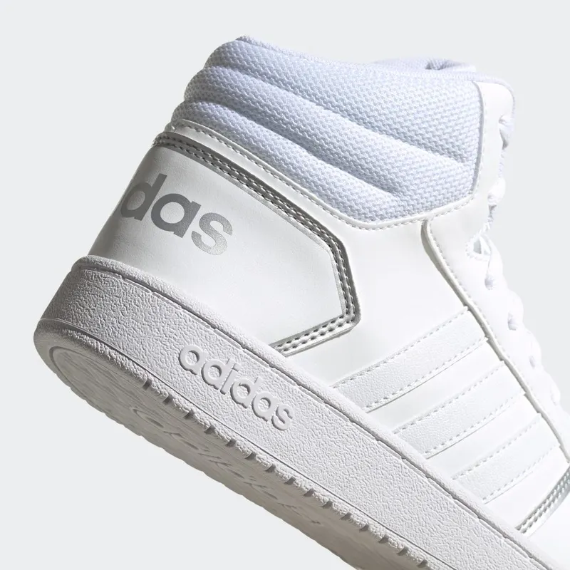 adidas Hoops 2.0 Mid Cloud White / Cloud White / Silver Metallic (FY6023)